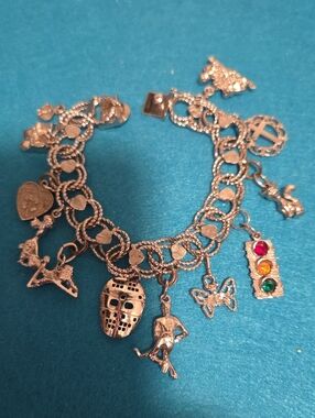 Sterling Silver Vintage Charm Bracelet